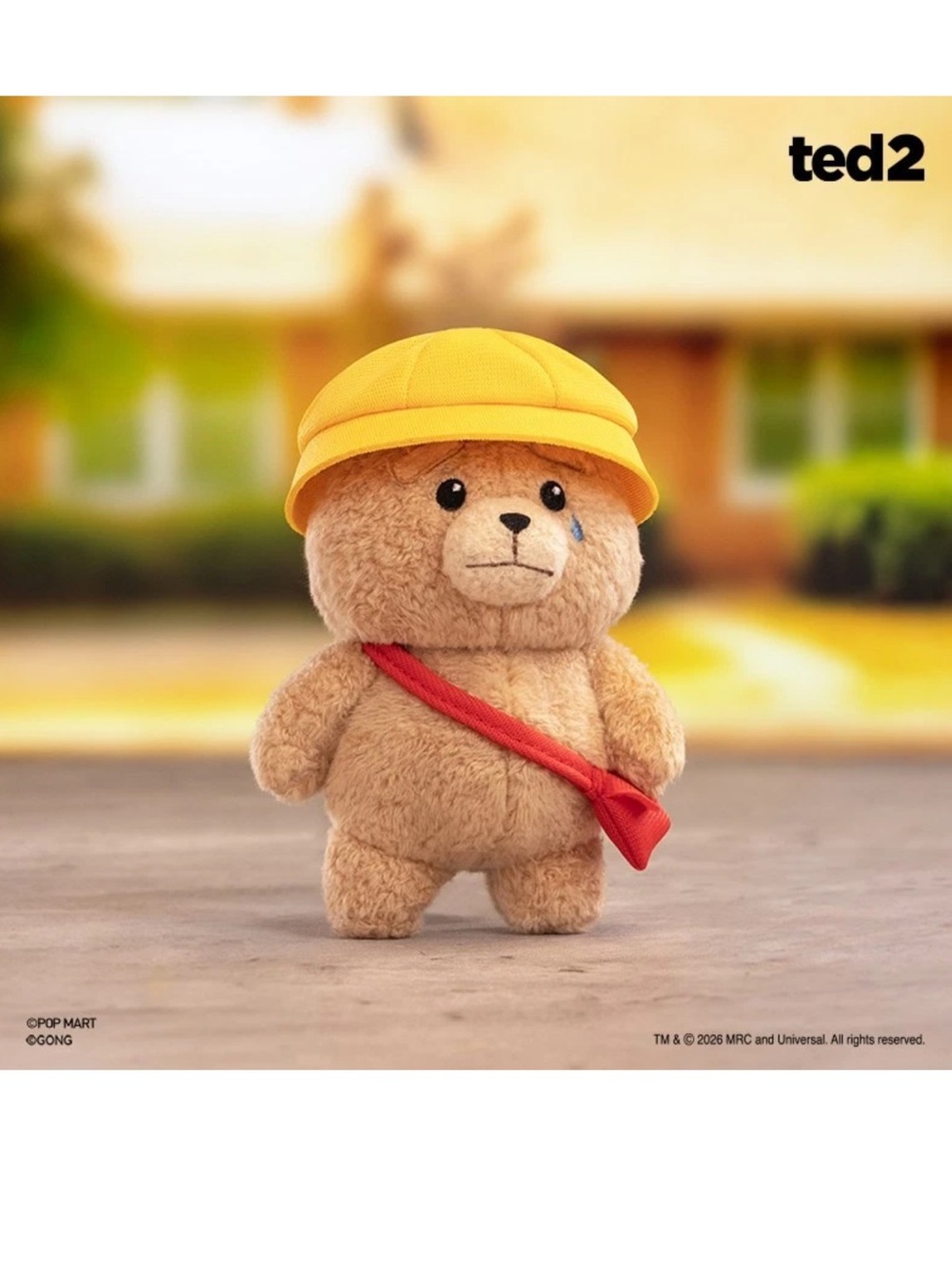 POP MART GONG Ted2 Baby Ted Action Plush Pendant Blind Box - School Ted